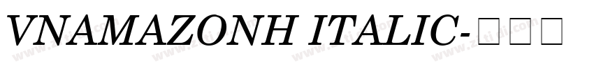 VNAmazonH Italic字体转换